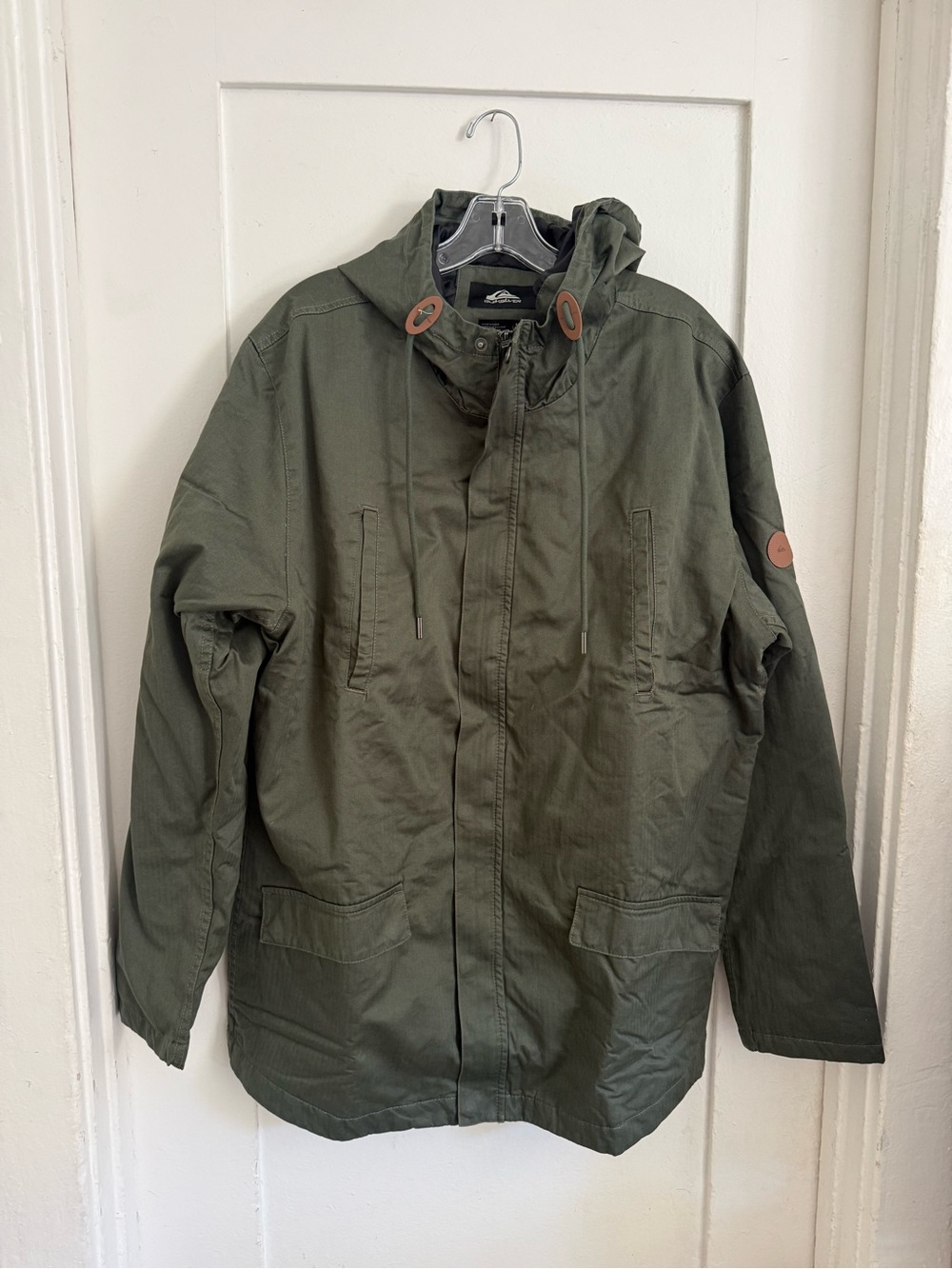 Quiksilver Men's Hooded Parka Days Jacket - Olive Green Large